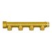 Verdeelstuk, RIEGLER Verdeelstuk, 4 uitgangen, ingang 2 x 3/4 met PTFE-afdichtring, uitgang 4 x buitendraad 1/2, messing