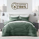 Sleep Comfy All Year Dekbed zonder overtrek - Bosgroen & Peppermint | 240x220 cm