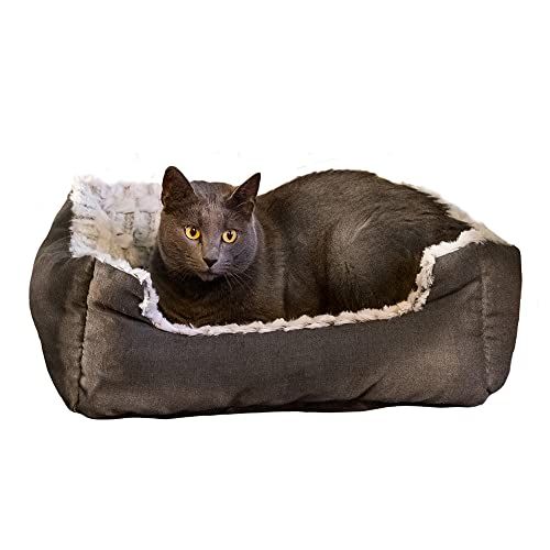 Ferplast SWEETIE 45 - Honden- en kattenmand - 48 x 37 x 16 cm - Katoen en ecologisch bont - Uitwasbaar