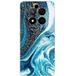Xiaomi Siliconen hoesje - Compatibel met Xiaomi Redmi Note 14 Pro 5G, Xiaomi Redmi Note 14 Pro Plus 5G - ontwerp marbre bleu paillete