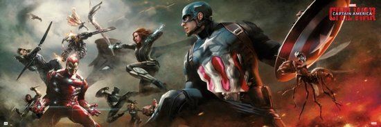 Poster Marvel Captain America Civil War - 158x53cm - Modern
