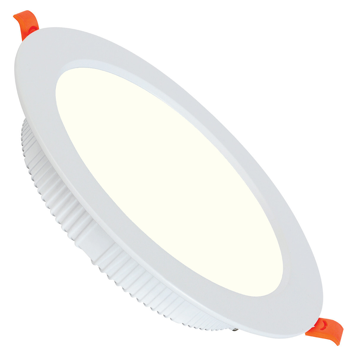BES LED LED Downlight - Alexy - Inbouw Rond 30W - Natuurlijk Wit 4200K - Mat Wit Aluminium - Ø230mm