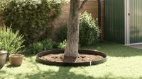 vidaXL Wortelbegrenzer met metalen strip 0,7 x 5 m Polyetheen Zwart