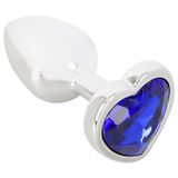 Magic Shiver - bouchon anal en métal avec bijou (bleu)