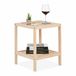 Relaxdays table d'appoint - carrée - avec rangement - 50 x 40 x 40 cm - salon