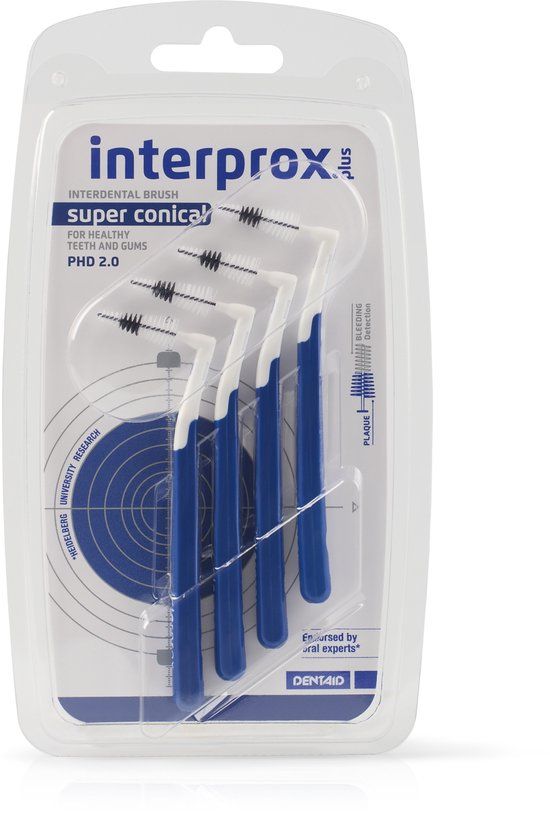 Interprox Plus Ragers Super Conical - Donkerblauw - PHD 2,0 mm - 4 Ragers