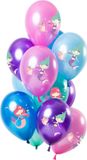 Folat Ballonnen Zeermeermin Meerkleurig Metallic 30 cm - 12 stuks