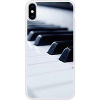 Apple Bedrukt siliconen hoesje compatibel met iPhone X, Apple iPhone XS Piano
