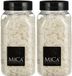 Mica Decorations decoratie steentjes / granulaat - 2x - 650 ml - 4-10 mm - mat wit - siergrind