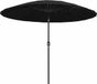 vidaXL Parasol de jardin en aluminium mât noir 270 cm