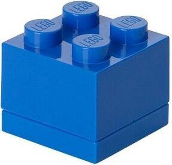 LEGO Opbergbox Mini Brick 4 - Blauw - 85 ml