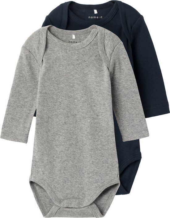 name it NBNBODY 2P LS Rompertje Unisex - Dark Sapphire - Maat 56