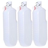 CM beugelfles/weckfles - 3x - wit - kunststof - 2 liter - Waterfles - Met handvat - Grote container