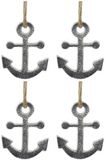 Cepewa Gmbh Zilveren anker hangertjes - 10 stuks - 6 cm