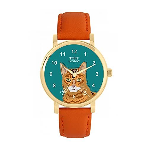 Toff London Ginger Bengal Head Cat Watch - 5059656699941