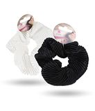 Elastic Flower Hair wit en zwart