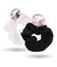 Elastic Flower Hair wit en zwart
