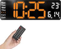 Opis Technology Clock 1 XL Digitale wandklok Oranje/Wit