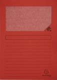 Exacompta FOREVER Pak van 25 venstermappen 120g/m2 - 22x31cm voor A4 - Rood - 50255E