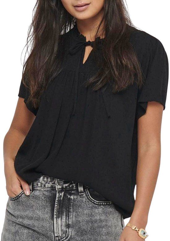 JDY JDYLIMA LIFE S/S TOP WVN Dames Top - Maat 42