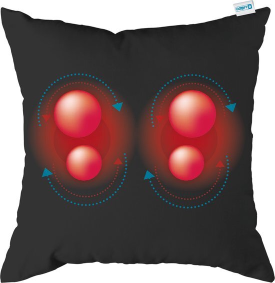 Comfy massagekussen Standaard zwart | Shiatsu massage | Infrarood warmtefunctie | Geschikt voor nek, rug, schouders en meer