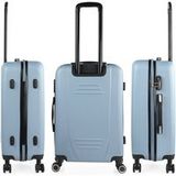 ITACA - trolley koffers, ABS Harde buitenbekleding, bestendig en licht. Telescopische handgreep, 2 handvatten, 4 wielen. Geïntegreerd slot. Lage kosten, klein, gemiddeld, groot