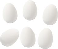 Non-branded Goose eggs - plastic - white - Easter eggs - 16x pieces - H8 cm - hangable - Easter decoration