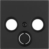 Gira E2 plaque centrale - radio/TV - noir