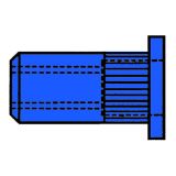 Gesipa blindklinkmoeren staal gekarteld M8 x 11 x 20 - 100 stuks