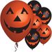 Amscan Ballonnen Halloween - 6x stuks - lachende pompoen - 27 cm - multicolor