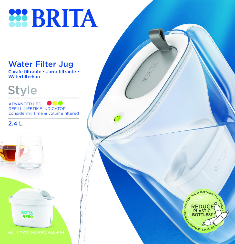 Brita Brita Style Waterfilterkan Grijs + 1 Maxtra Filterpatroon