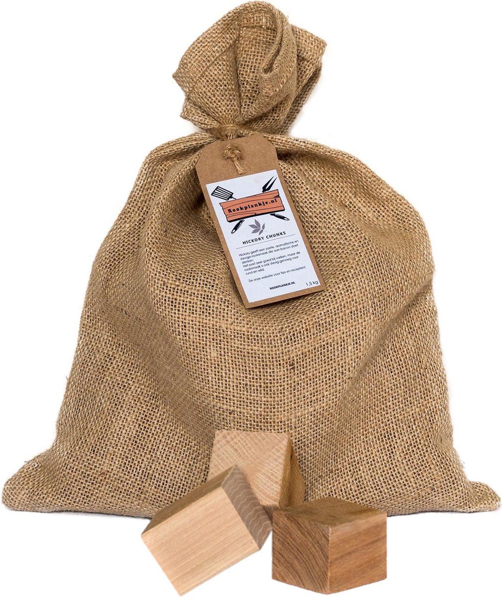 Rookplankje.nl Hickory Chunks 1,5kg | BBQ | Rookhout |