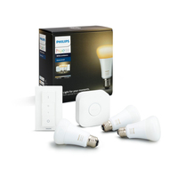Philips Hue White Ambiance Starter Kit E27 - Smart Lighting with Dimmer Switch