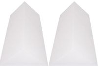 MUSIC STORE Pyramis basTrap Eckabsorber Basotect - Wit - 2 stuks