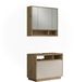 Vicco badkamermeubelset Beatrice, Kasjmier/Artisanaal eiken, Set van 2