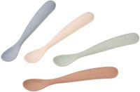 Béaba Lepelset Eerste Leeftijd – Set van 4 Babylepels– Ultra Zacht Silicone Lepels – Vanaf 4 Maanden – Natural