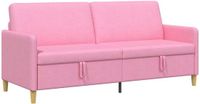 vidaXL Sofa met opbergruimte Roze 192 x 78 x 87 cm Polyester