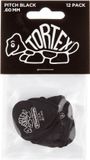 488P.60 Jim Dunlop Tortex Pitch Black - Plectrums - 0,60 mm - Player's Pack 12 Stuks
