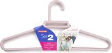PLASTICFORTE Kledinghangers - 8x - lichtroze - kunststof - 41 cm