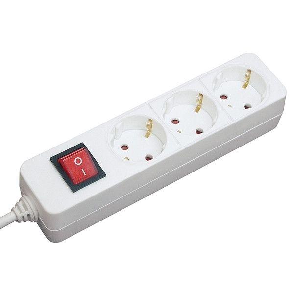 Brennenstuhl 3-voudige stopcontacten Wit met schakelaar 1,4 m H05VV-F 3G1,5