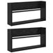vidaXL - Tijdschriftenrek - 2 stuks - Zwart Eiken - 60 x 12 x 30 cm - Bewerkt Hout