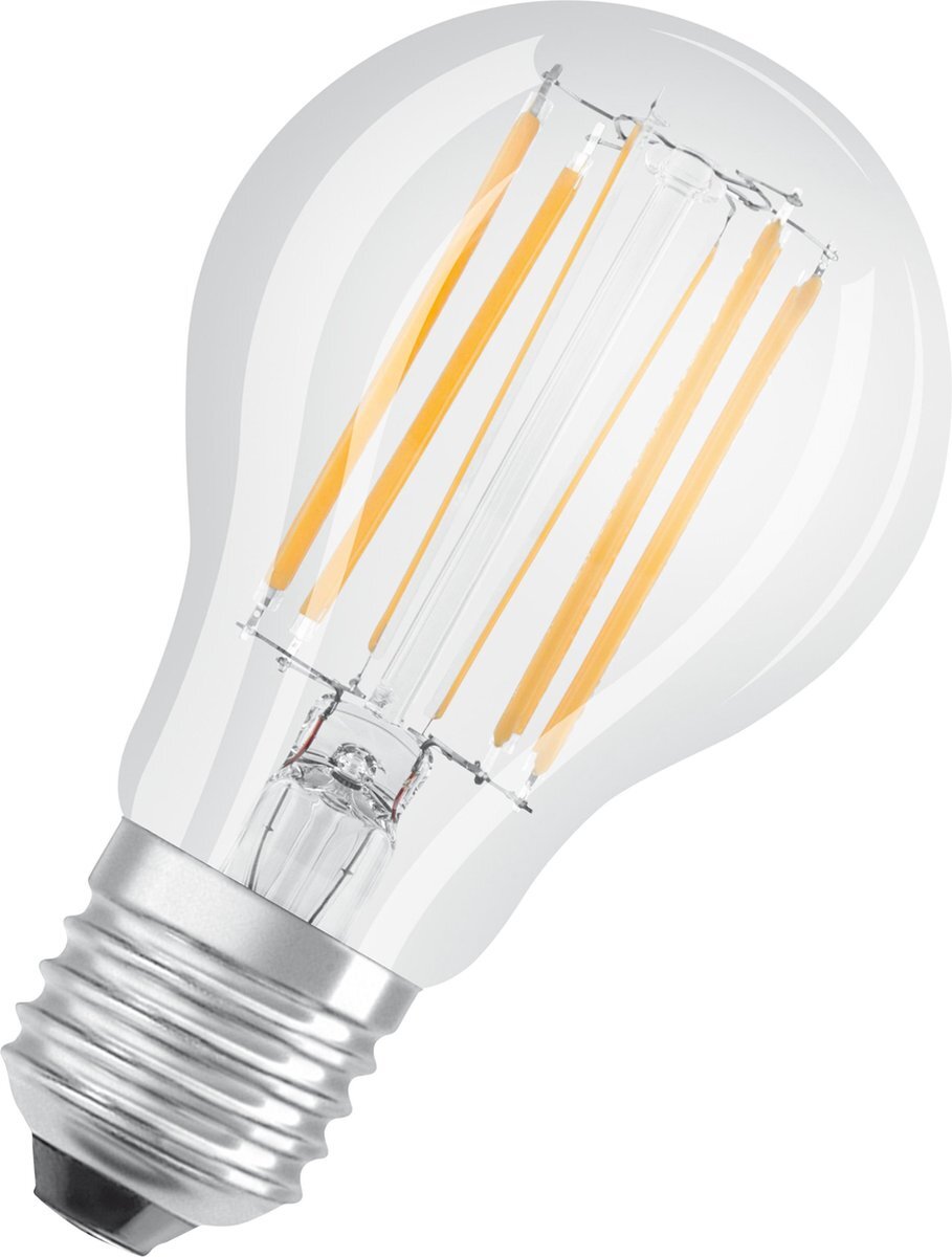 Osram OSRAM LED lamp, Voet: E27, Koel wit, 4000 K, 7,50 W, vervanging voor 75 W gloeilamp, transparant, LED BASE CLASSIC A Set van 3