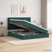 Maison Exclusive - Lit avec rangement et matelas vert foncé 160 x 200 cm velours