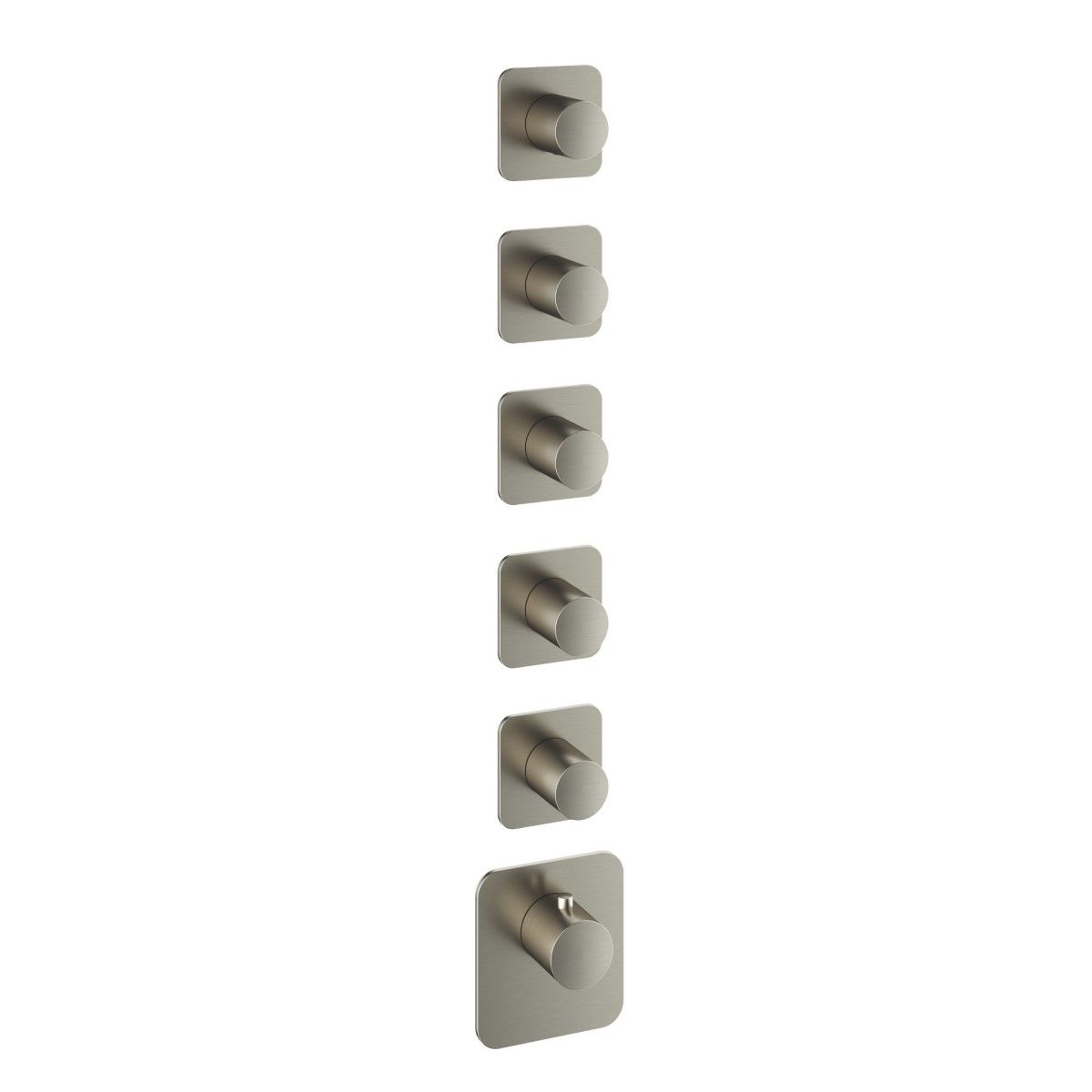 hotbath Gal Afbouwdeel voor Highflow Thermostaat met 5 stopkranen Geborsteld nikkel PVD GLF015EXTGNP
