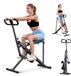 MERACH Appareil de fitness - Type cheval - Résistance réglable - Pliable - Poids maximum 110 kg - Écran LCD - Gris