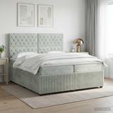 Maison Exclusive - Lit boxspring avec matelas gris clair 200 x 200 cm velours