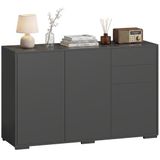 Homcom Sideboard Spaanplaat Zwart 117 x 36 x 74 cm