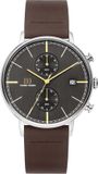 DANISH DESIGN Koltur Chrono II IQ23Q1290 Heren Polshorloge Analoog Leer Bruin Zilverkleurig 42mm