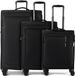 American Tourister Nitestream 4 wielen Kofferset 3-delig met uitbreidingsplooi - Zachte bagage - TSA slot - black-grey