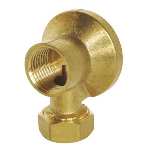 Somatherm 27-00 Wandlamp voor kraag met moer M15/21 - D12 - Messing, geborsteld, grijs